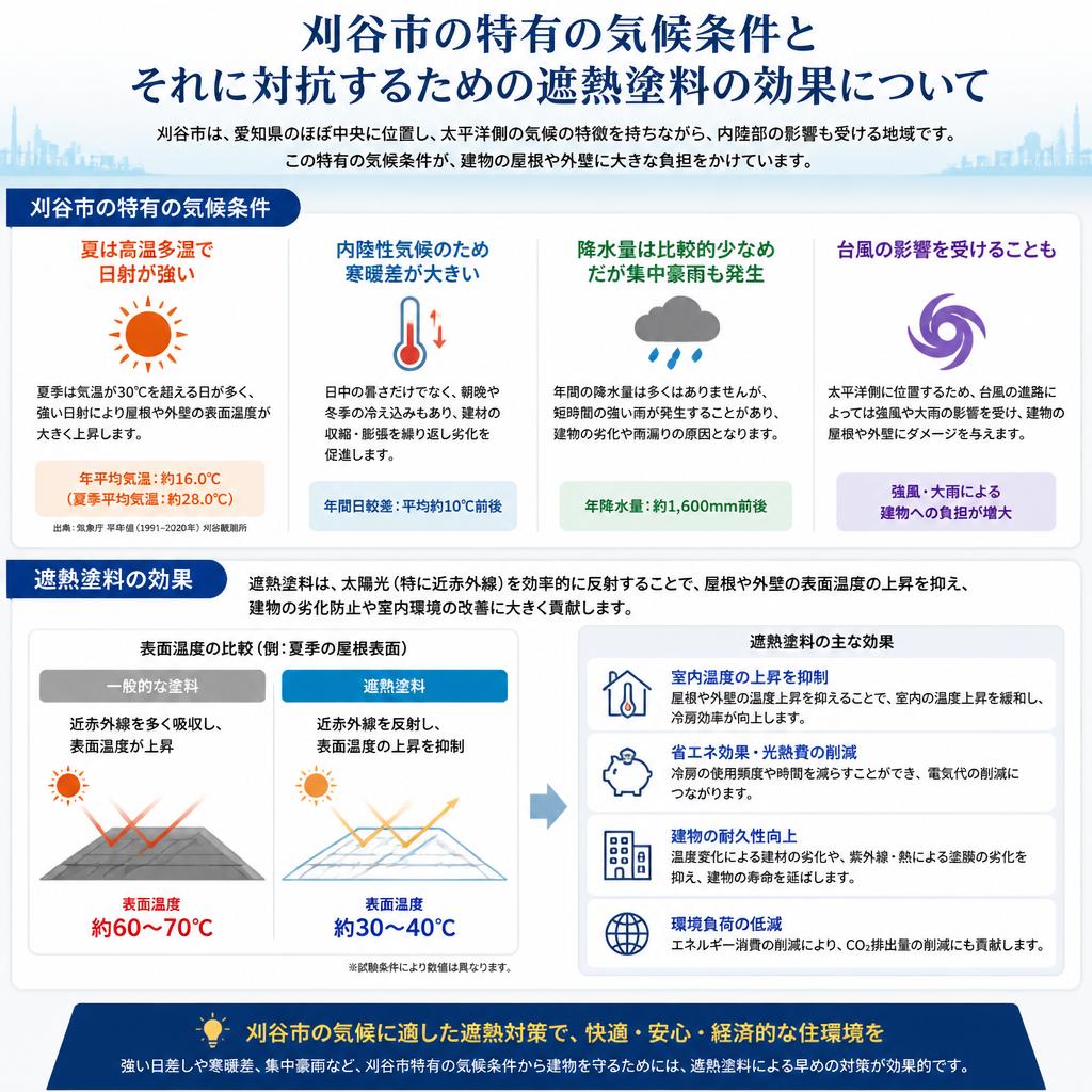 2. 刈谷市の気候と遮熱塗料