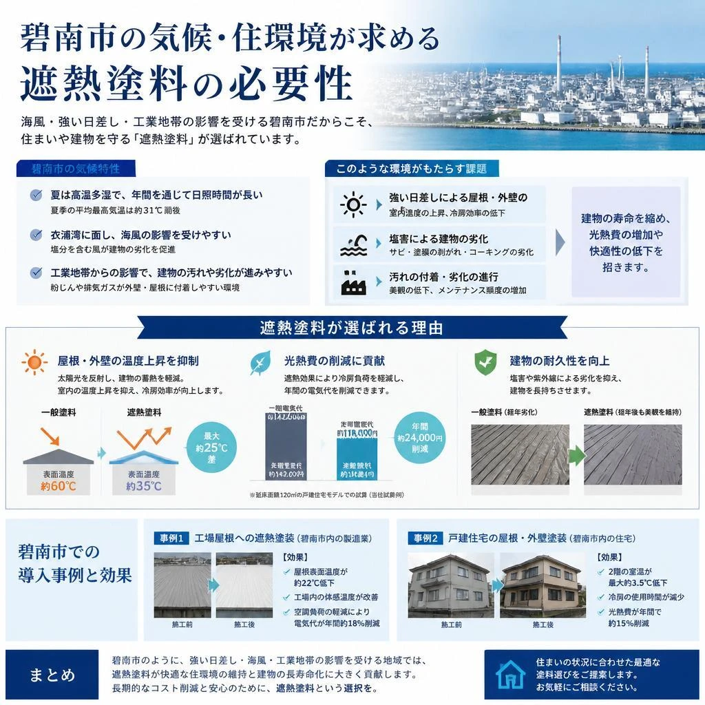 碧南市における遮熱塗料の需要